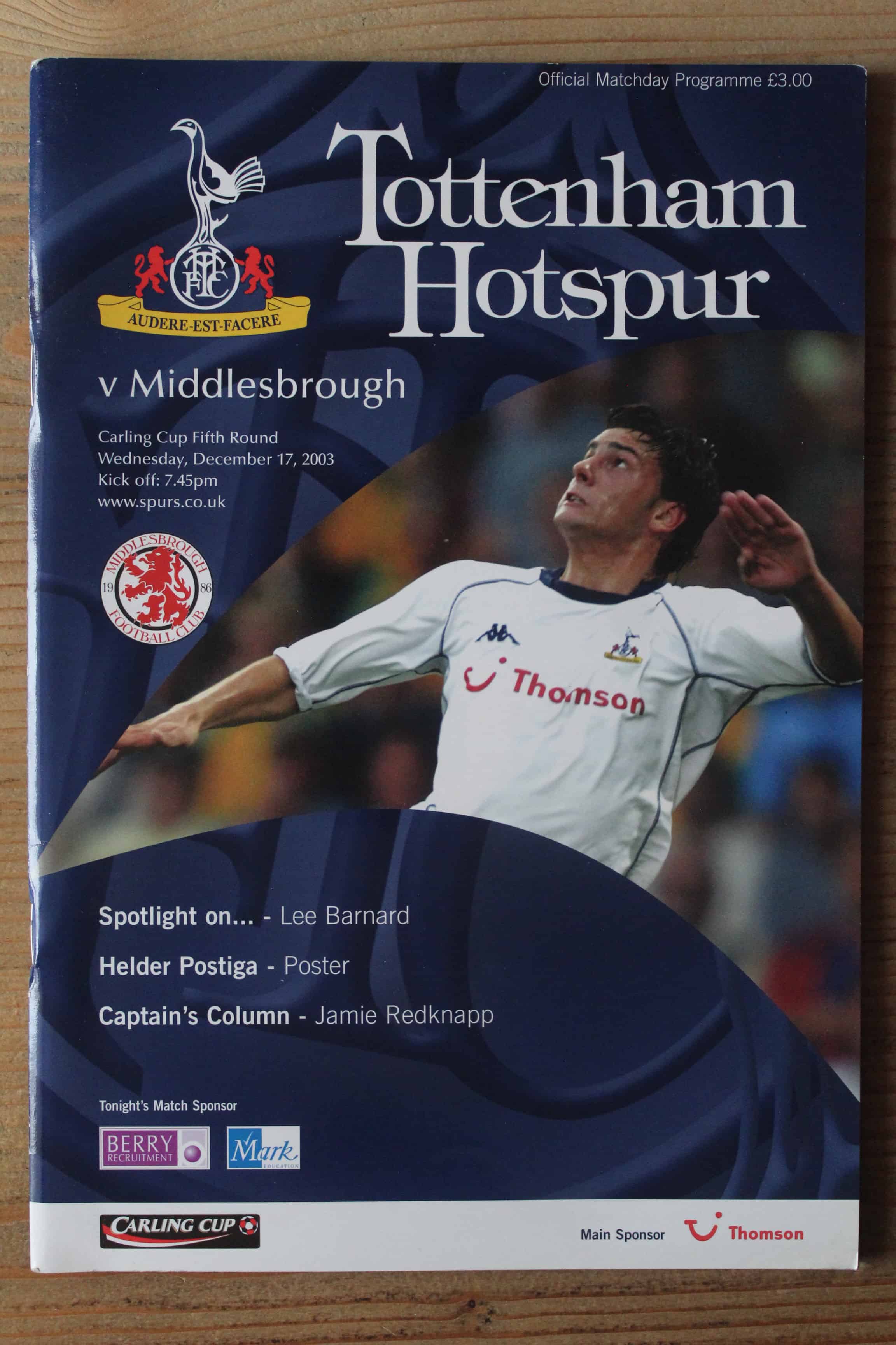 Tottenham Hotspur FC v Middlesbrough FC